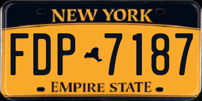 NY license plate FDP7187