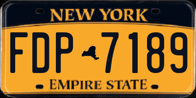 NY license plate FDP7189
