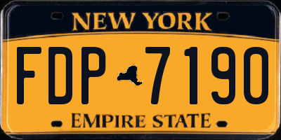 NY license plate FDP7190