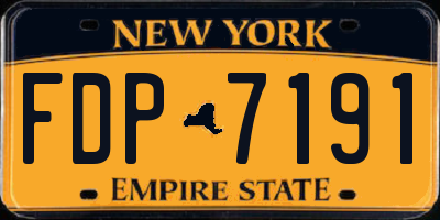NY license plate FDP7191