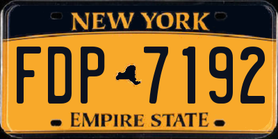 NY license plate FDP7192
