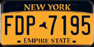NY license plate FDP7195