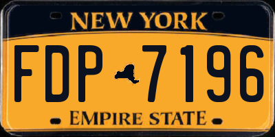 NY license plate FDP7196