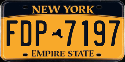 NY license plate FDP7197