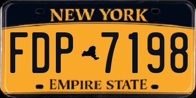 NY license plate FDP7198
