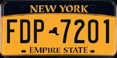 NY license plate FDP7201