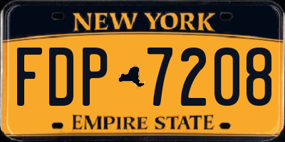 NY license plate FDP7208