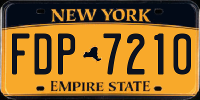 NY license plate FDP7210