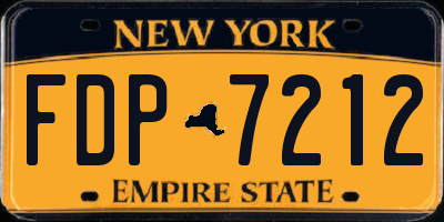 NY license plate FDP7212
