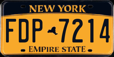 NY license plate FDP7214