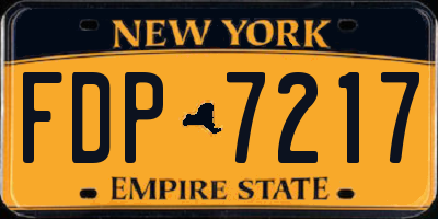 NY license plate FDP7217