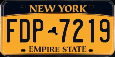 NY license plate FDP7219
