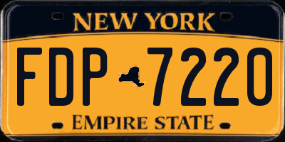 NY license plate FDP7220
