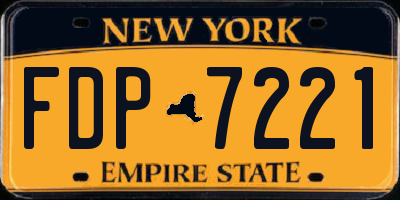 NY license plate FDP7221