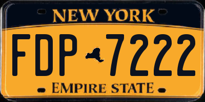 NY license plate FDP7222