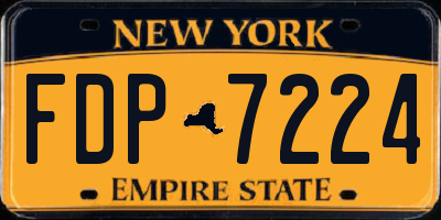 NY license plate FDP7224
