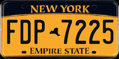 NY license plate FDP7225