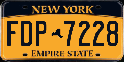NY license plate FDP7228