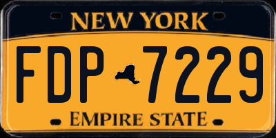 NY license plate FDP7229