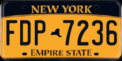 NY license plate FDP7236