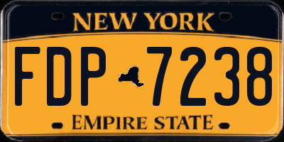 NY license plate FDP7238