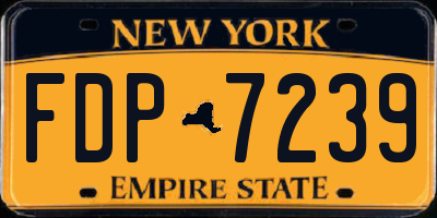 NY license plate FDP7239