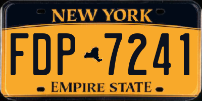 NY license plate FDP7241