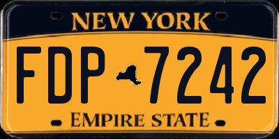 NY license plate FDP7242