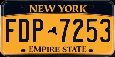 NY license plate FDP7253