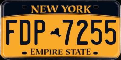 NY license plate FDP7255