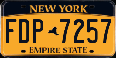 NY license plate FDP7257