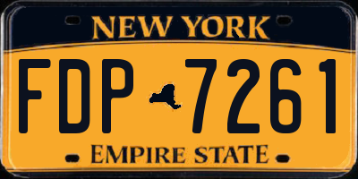 NY license plate FDP7261