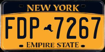 NY license plate FDP7267