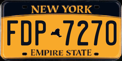 NY license plate FDP7270
