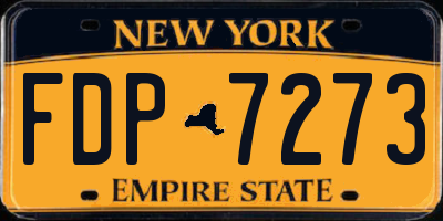 NY license plate FDP7273