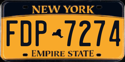 NY license plate FDP7274