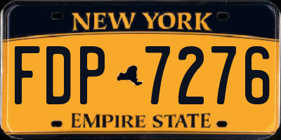 NY license plate FDP7276