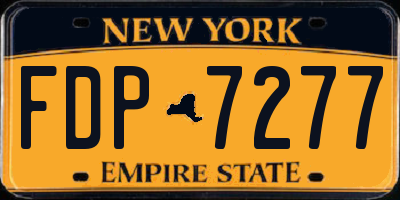 NY license plate FDP7277
