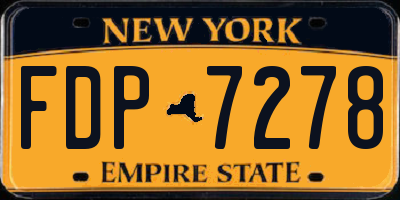NY license plate FDP7278