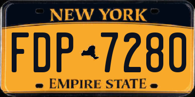 NY license plate FDP7280
