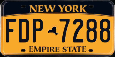 NY license plate FDP7288