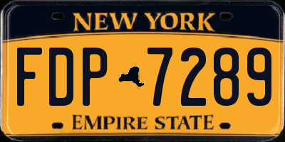 NY license plate FDP7289