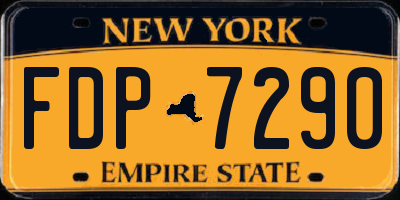 NY license plate FDP7290