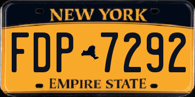 NY license plate FDP7292