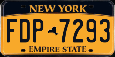 NY license plate FDP7293