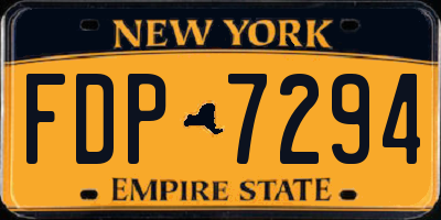 NY license plate FDP7294
