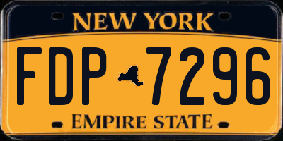 NY license plate FDP7296