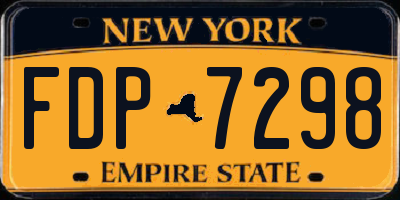 NY license plate FDP7298
