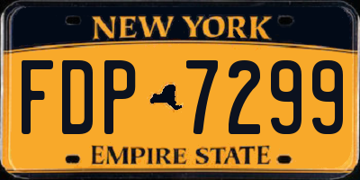NY license plate FDP7299