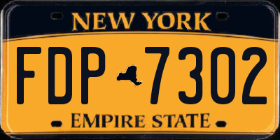 NY license plate FDP7302